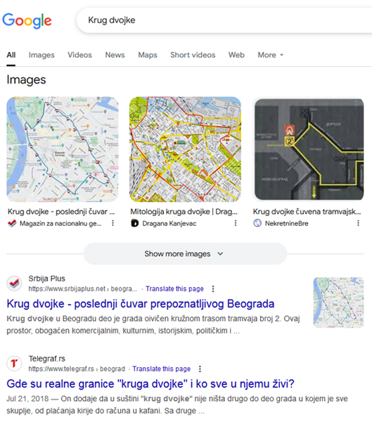 Primer naše semantički označene stranice, kojoj je Google dodelio rang 1. na spisku rezultata pretraživanja
